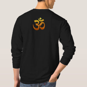 Achterontwerp om Mantra Symbol Yoga Mannen hoes T-shirt