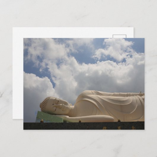 Achteroverleunend Boeddhabeeld Briefkaart (Voorkant / Achterkant)