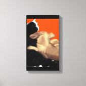 Achteroverleunend Oudere Chihuahua Denken aan Dine Canvas Afdruk (Voorkant)