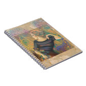 Achteroverliggend portret van vrouw notitieboek (Rechterzijde)