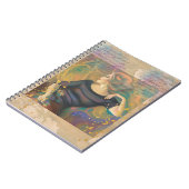 Achteroverliggend portret van vrouw notitieboek (Linkerzijde)