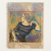 Achteroverliggend portret van vrouw planner (Voorkant)