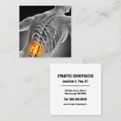 Achterpijn Fotografisch vierkant Chiropractisch Vierkante Visitekaartje (Voorkant / Achterkant)
