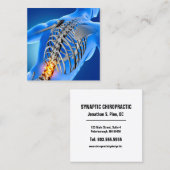Achterpijn Fotografisch vierkant Chiropractisch Vierkante Visitekaartje (Voorkant / Achterkant)