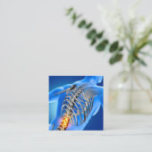 Achterpijn Fotografisch vierkant Chiropractisch Vierkante Visitekaartje (Staand voorkant)