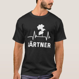 Achterprint tuinman ECG-lijn T-shirt