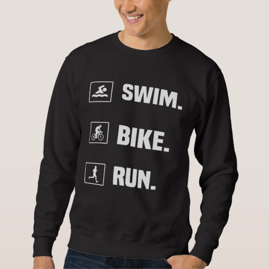 Achterprint zwem fiets ren triatlon trui (Voorkant)