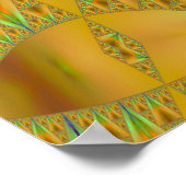 Achterrand sierpinski driehoek Fractal Art print (Hoek)