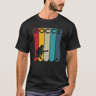 Achterretro van de speler van het blok - bocce pet t-shirt