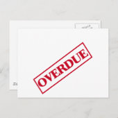 Achterstallig stempel — rode inkt briefkaart (Voorkant / Achterkant)