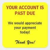 ACHTERSTALLIGE FACTURERING STICKERS (Voorkant)