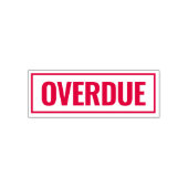 Achterstallige onbetaalde factuur rood grens bedri  zelfinktende stempel (Design)