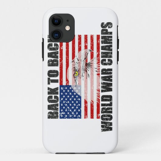 Achterste 2 Wereldoorlog Kampioen Amerikaanse vlag Case-Mate iPhone Case (Achterkant)