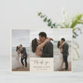 Achterste artikel 3 Foto Collage Weddenschap Harte Bedankkaart (Staand voorkant)