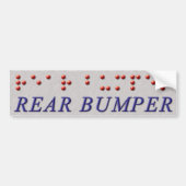 Achterste braille bumpersticker (Voorkant)