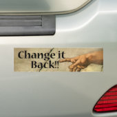Achterste bumpersticker wijzigen (Op auto)