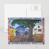 Achterste deck van Little Rainbow Row in Flat Rock Briefkaart (Voorkant / Achterkant)