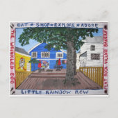 Achterste deck van Little Rainbow Row in Flat Rock Briefkaart (Voorkant)
