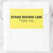 Achterste lijn rechthoekige sticker (Tas)