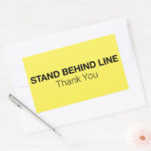 Achterste lijn rechthoekige sticker (Envelop)