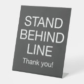 Achterste lijn reclamebord met voetstuk (Voorkant)