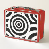 Achterste metalen doos met zwart-wit patroon (Achterkant)