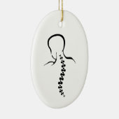 Achterste ruggengraat kerstversiering keramisch ornament (Rechts)