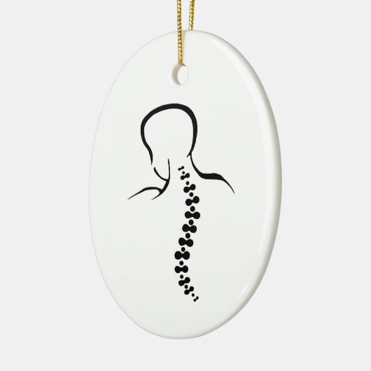 Achterste ruggengraat kerstversiering keramisch ornament (Links)