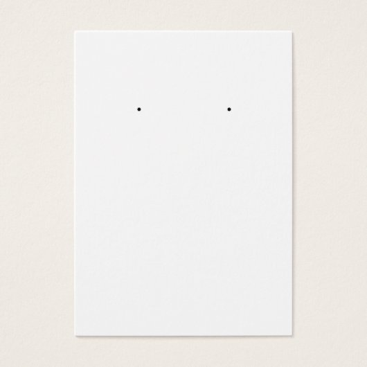 Achterste tekst Witte plaat Eenvoudige douanekaart Visitekaartje (Voorkant)