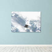 Achterste uitzicht van de drie hoofdmotoren canvas afdruk (Insitu (Houten vloer))