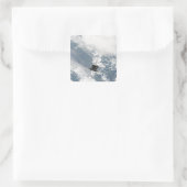 Achterste uitzicht van de drie hoofdmotoren vierkante sticker (Tas)