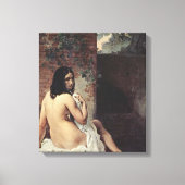 Achterste Uitzicht van een Bather (Francesco Hayez Canvas Afdruk (Voorkant)