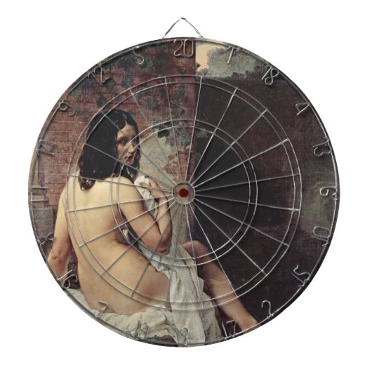 Achterste Uitzicht van een Bather (Francesco Hayez Dartbord (Voorkant)