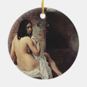 Achterste Uitzicht van een Bather (Francesco Hayez Keramisch Ornament (Achterkant)