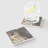 Achterste Uitzicht van een Bather (Francesco Hayez Stenen Onderzetter (Zijkant)