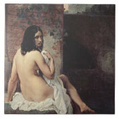 Achterste Uitzicht van een Bather (Francesco Hayez Tegeltje (Voorkant)