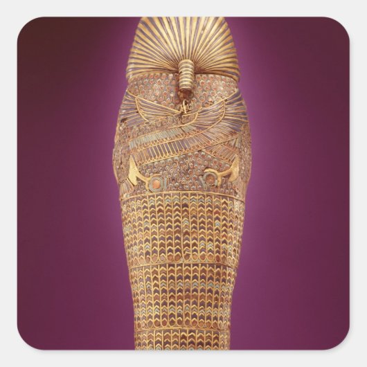 Achterste uitzicht van een van de kanopische doods vierkante sticker (Voorkant)