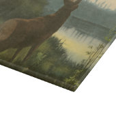 Achterste uitzicht van Elk die over een meer kijkt Snijplank (Hoek)