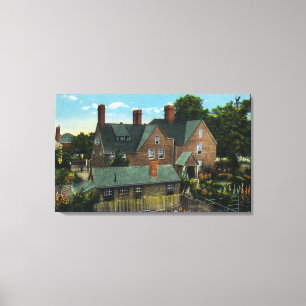 Achterste Uitzicht van het Huis van Zeven Gables Canvas Afdruk