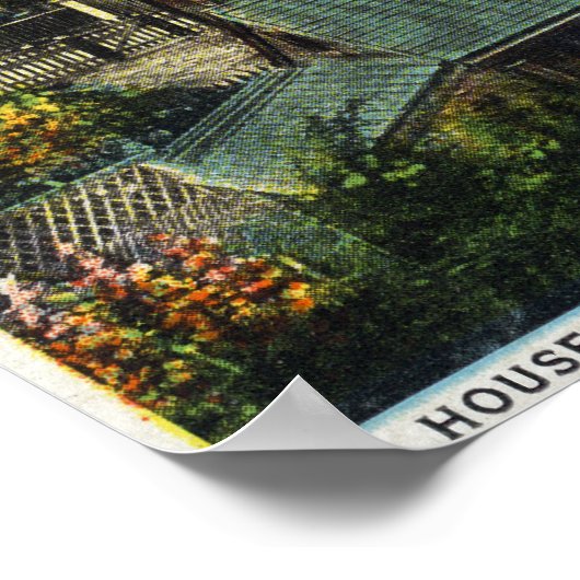 Achterste Uitzicht van het Huis van Zeven Gables Poster (Hoek)