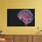 Achterste uitzicht van het menselijk brein canvas afdruk (Insitu (Woonkamer))