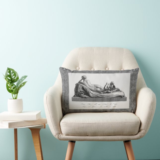 Achterste uitzicht van Venus Reclining vergezeld v Kussen (Stoel)