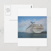 Achtersteven van het Schip van de Cruise van de Briefkaart (Voorkant / Achterkant)