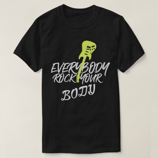 Achterstraat iedereen goot je lichaam terug t-shirt (Design voorkant)