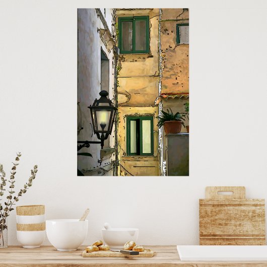 Achterstraten van Amalfi Poster (Keuken)