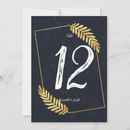Achtertabelnummer Golden Lijst Navy Kaart