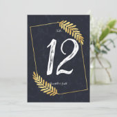 Achtertabelnummer Golden Lijst Navy Kaart (Staand voorkant)