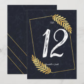 Achtertabelnummer Golden Lijst Navy Kaart (Voorkant / Achterkant)