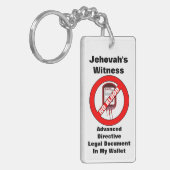 Achtertekst aanpassen - Geavanceerde richtlijn Sleutelhanger (Voorkant Links)