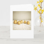 Achtertuin Aziatische Peren Stilleven Blank Groet Kaart (Gele Bloem)